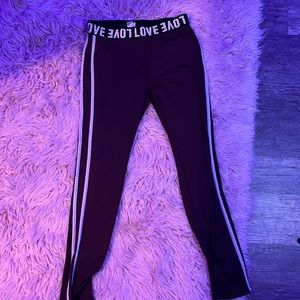 Maroon and white Bozzolo leggings